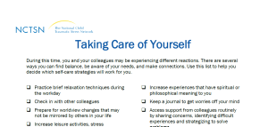 Self-Care for Providers