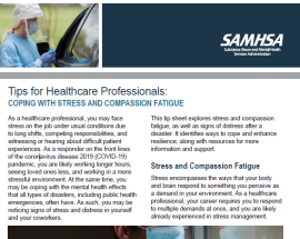 Tips for Healthcare Professionals: Coping with Stress and Compassion Fatigue