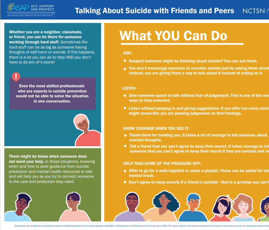 Talking about Suicide with Friends & Peers