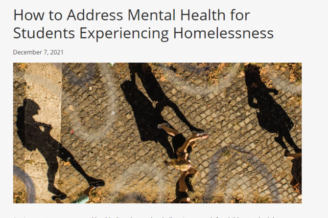 How to Address Mental Health For Students Experiencing Homelessness