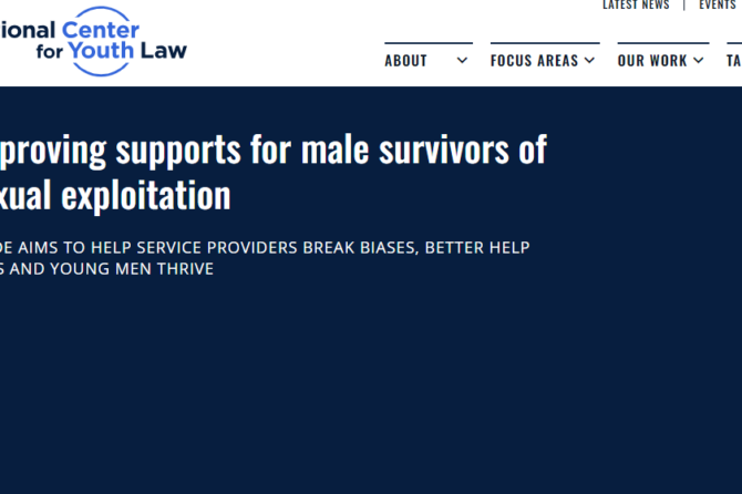 Improving Supports for Male Survivors of Sexual Exploitation