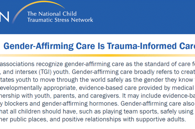 Gender-Affirming Care is Trauma-Informed Care