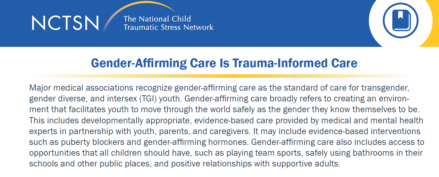 Gender-Affirming Care is Trauma-Informed Care