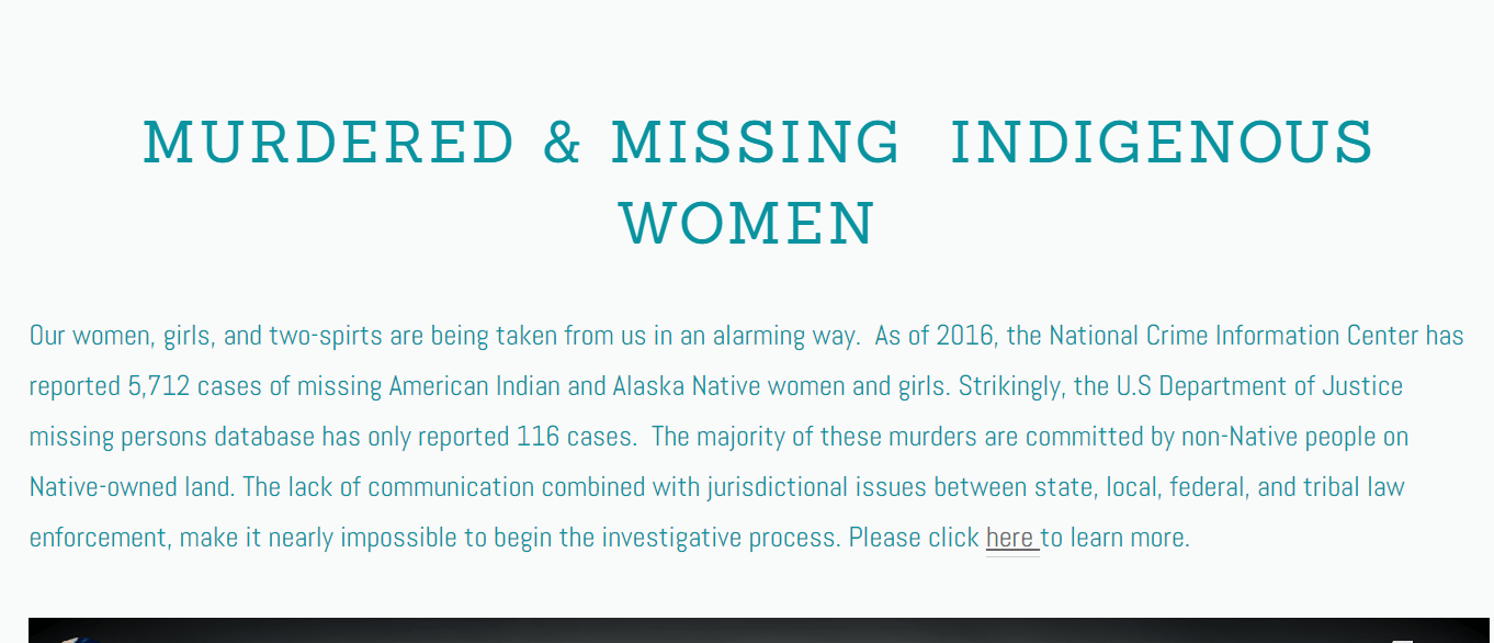 MMIW - Murdered and Missing Indigenous Women