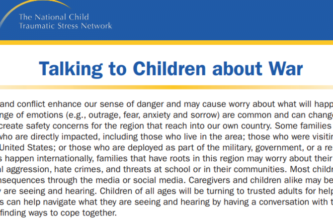 Talking to Children About War