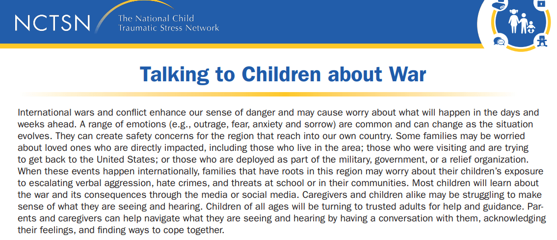 Talking to Children About War