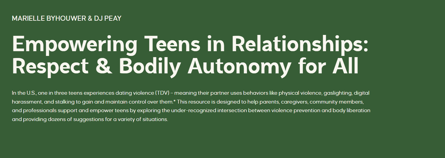 Empowering Teens in Dating Relationships: Respect and Bodily Autonomy for All