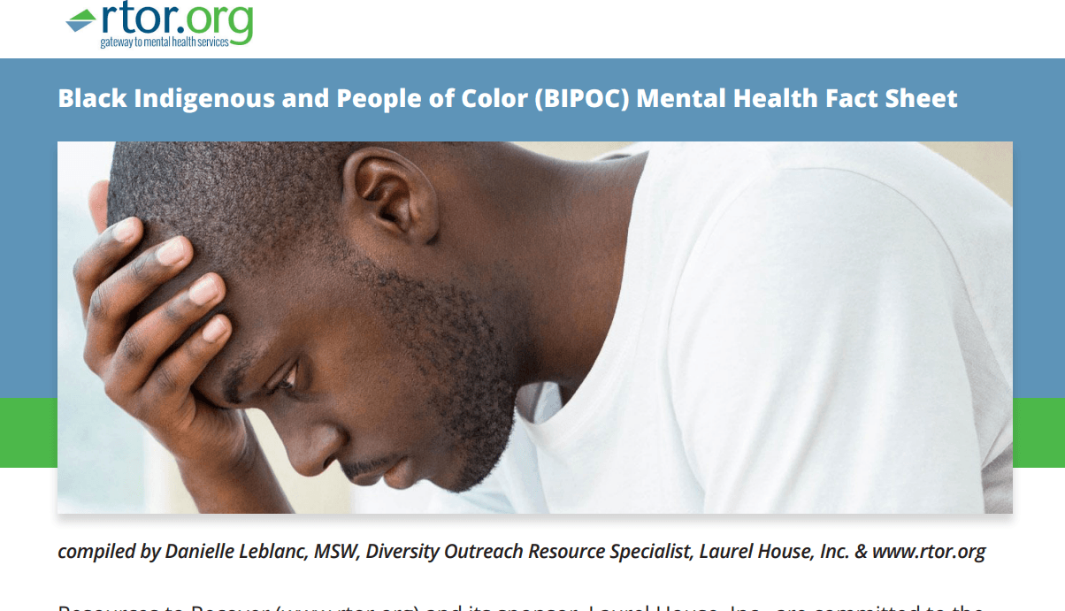 BIPOC Mental Health Fact Sheet
