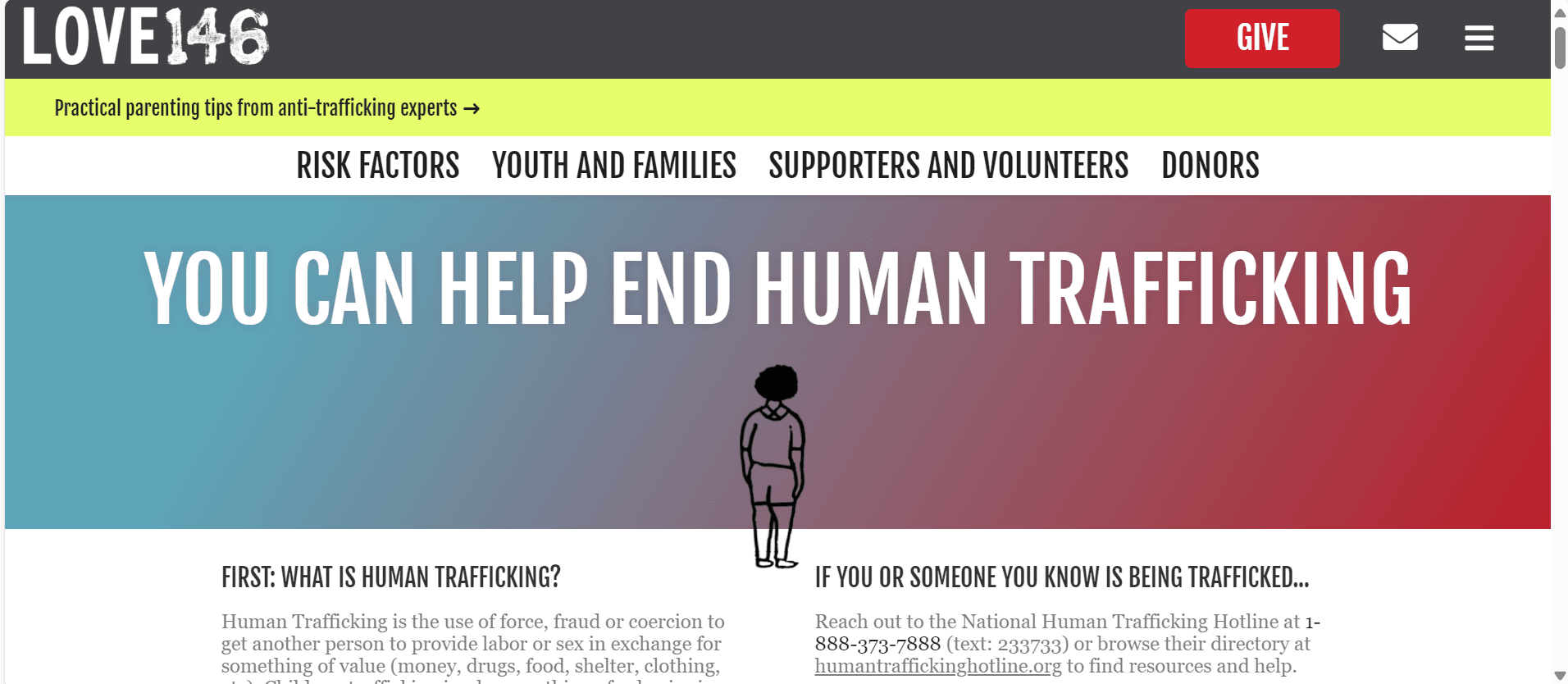 LOVE146 - Human Trafficking Prevention Website