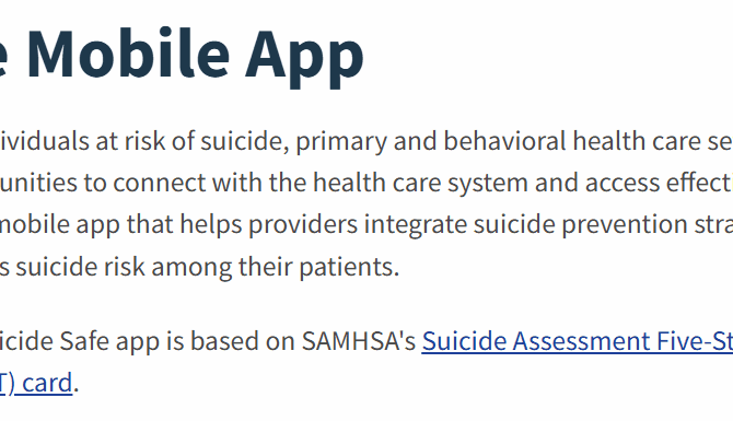 Suicide Safe Mobile App