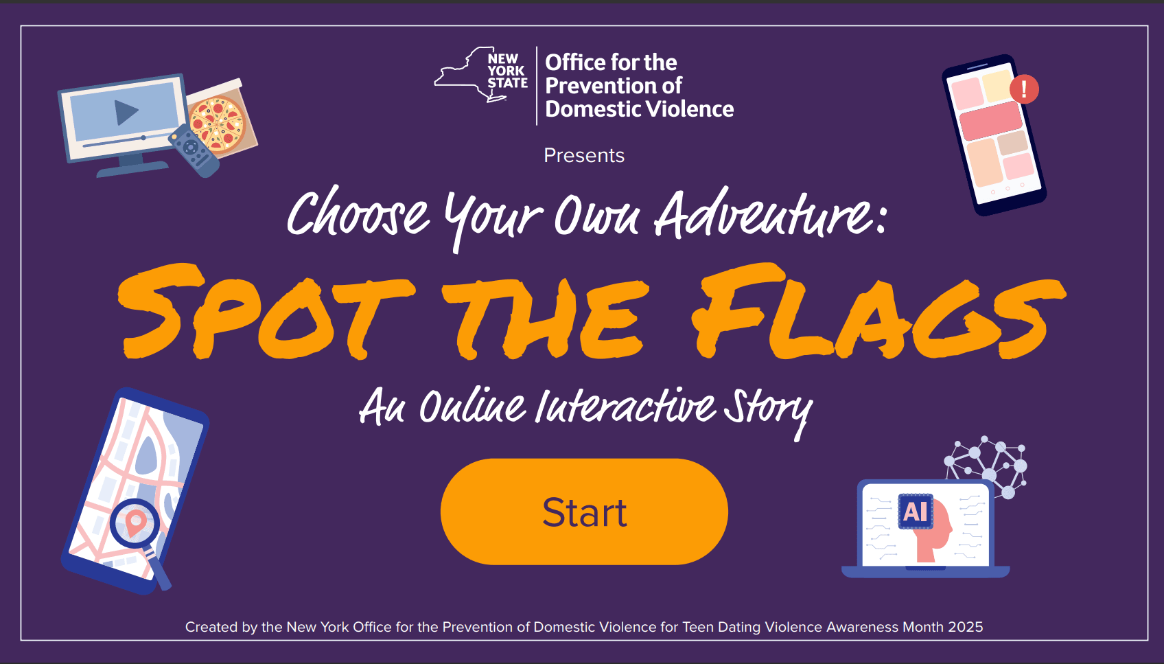 Choose Your Own Adventure: Spot the Flags. An online interactive story.