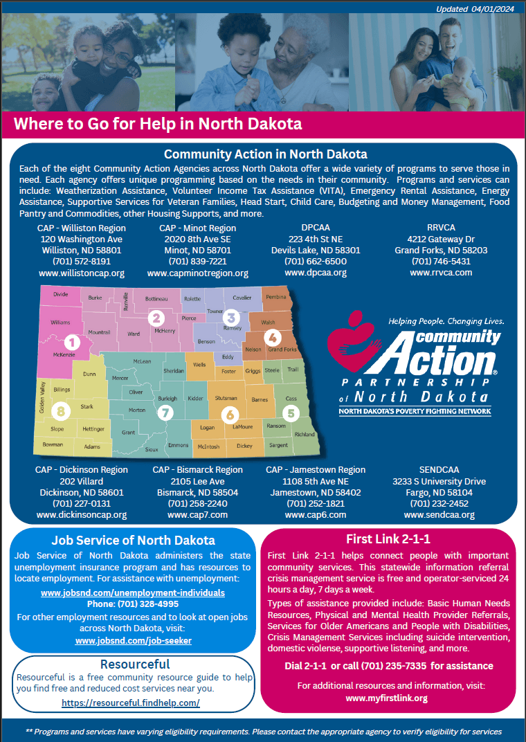 Where to Go for Help in North Dakota