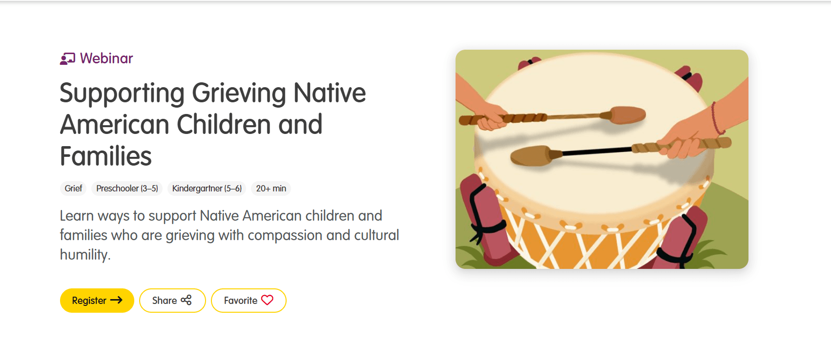 Supporting Grieving Native American Children and Families - Webinar